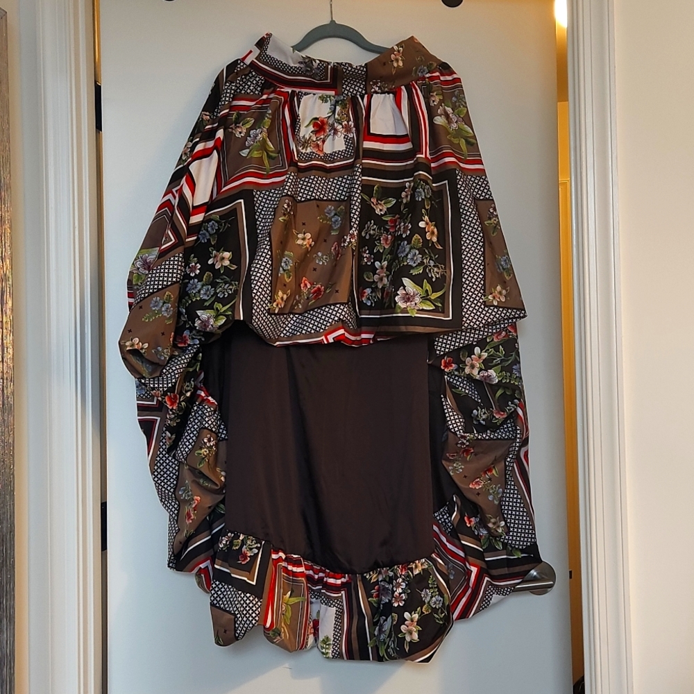 Floral Asymmetrical Skirt - Sz M